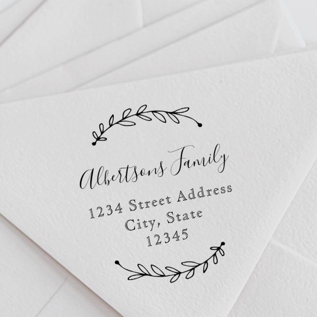 Familienname Botanischer Kalligrafie Permastempel (Von Creator hochgeladen)