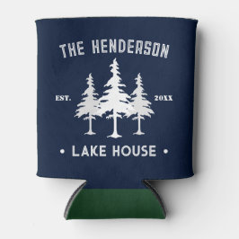Familienname Cabin Lake House Forest Pine Trees Dosenkühler