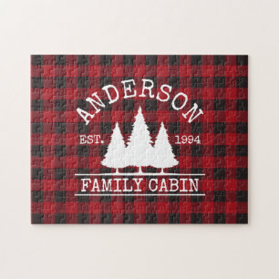 Familienname Cabin Red Buffalo Karierte Pinienbäu