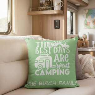 Familienname Camping-Dekor Kissen