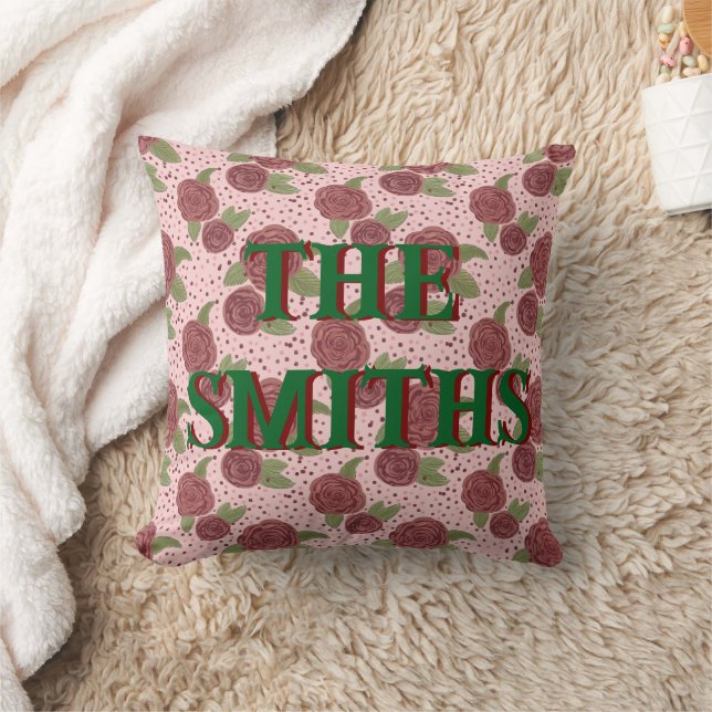 Familienname Cushion Floral Wohngestaltung Kissen (Decke)