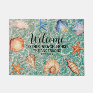 Familienname Custom Willkommen in unserem Beach Ho Fußmatte