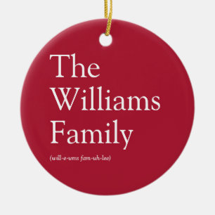Familienname Definition Modern Lustig Rot Keramik Ornament