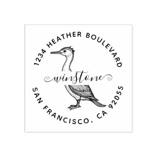 Familienname der benutzerdefinierten Cormorant Bir Gummistempel