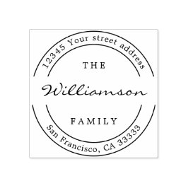 Familienname der klassischen Adresse Gummistempel