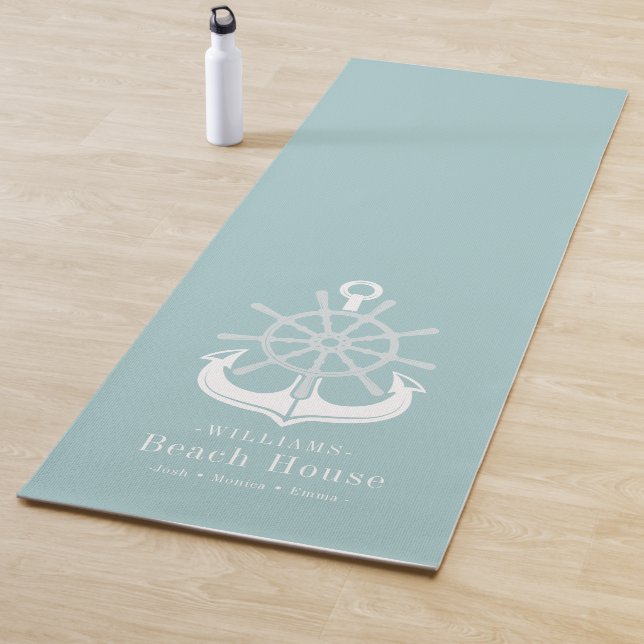 Familienname des Beach House Aquamariner Anker Yogamatte (Beispiel)