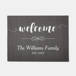 Familienname des Kalligraphie-willkommener Holz-| Fußmatte
