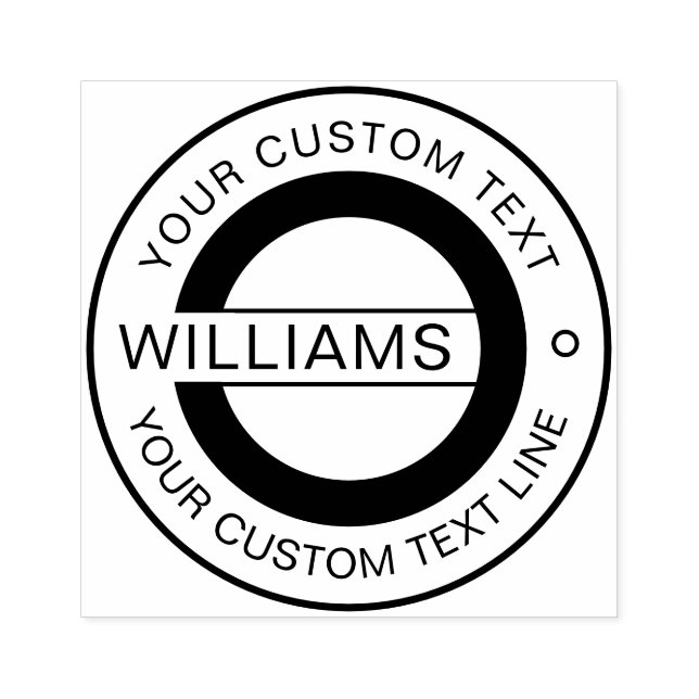 Familienname des klassischen Round-Logos Gummistempel (Prägung)