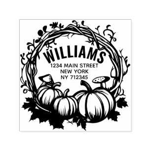 Familienname des Kürbiskreides halloween Rücksende Permastempel
