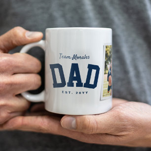 Familienname des Mannschafts-Vaters: ein Foto spor Kaffeetasse