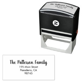 Familienname Elegante Rücksendeadresse Permastempel
