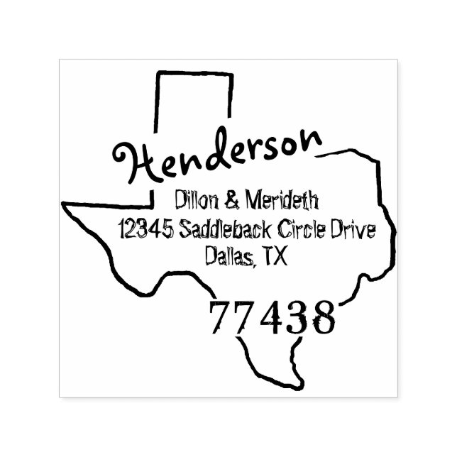 Familienname Erstellen Sie Ihre eigene Texas-Rücks Permastempel (Design)