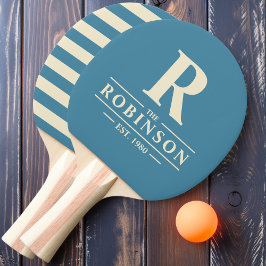 Familienname & Erstklassiges Polo Deep Aqua Tischtennis Schläger