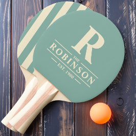 Familienname & Erstklassiges Polo Striping Aqua Re Tischtennis Schläger