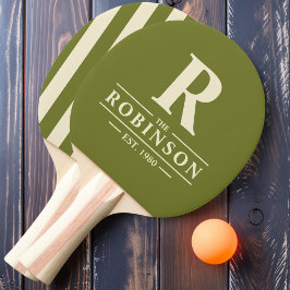 Familienname & Erstklassiges Polo Striping Süßes O Tischtennis Schläger