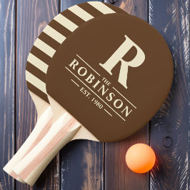 Familienname & Erstmalige Polo Deep Forest Brown Tischtennis Schläger