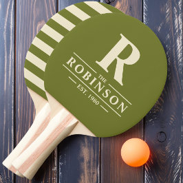 Familienname & Erstmaliger Polo Süßolive Tischtennis Schläger