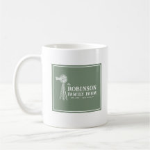 Familienname Farm Rustic Windmill Sage Green