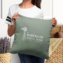 Familienname Farm Rustic Windmill Sage Green
