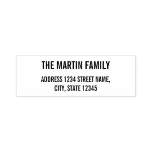 Familienname Fett-Text-Rücksendeadresse Permastempel