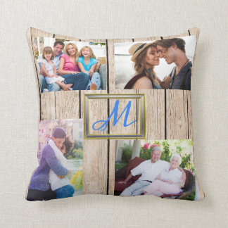 Familienname-Foto-Collage Kissen