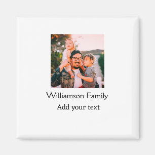 Familienname Foto Nachricht Text Ferien Einfacher Magnet