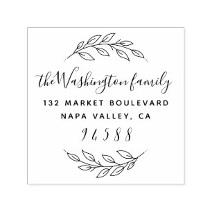 Familienname Handschrift Script-Rücksendeadresse Permastempel