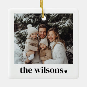 Familienname Herzstück Foto Keramikornament