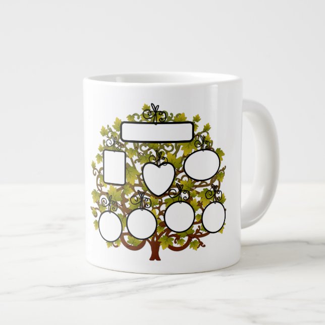 Familienname hinzufügen / Bilder - Jumbo-Tasse (Vorderseite Rechts)