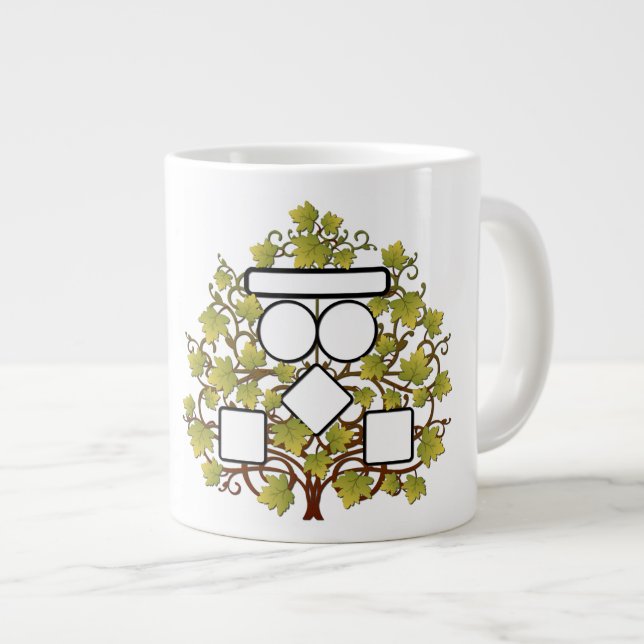 Familienname hinzufügen / Bilder - Jumbo-Tasse (Vorderseite Rechts)