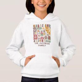 Familienname Jahr Wiedersehen Boho Floral Weihnach Hoodie