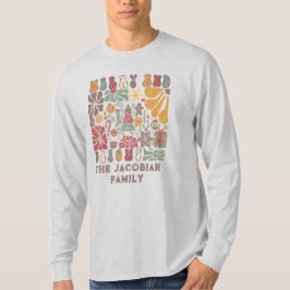 Familienname Jahr Wiedersehen Boho Floral Weihnach T-Shirt