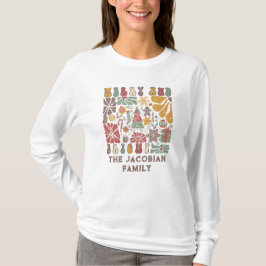 Familienname Jahr Wiedersehen Boho Floral Weihnach T-Shirt