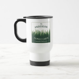 Familienname Kabine Lage Pine Tree Forest Reisebecher