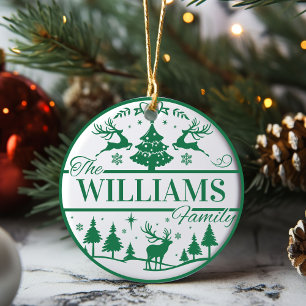 Familienname Keepake Classic Weihnachten Custom Keramik Ornament