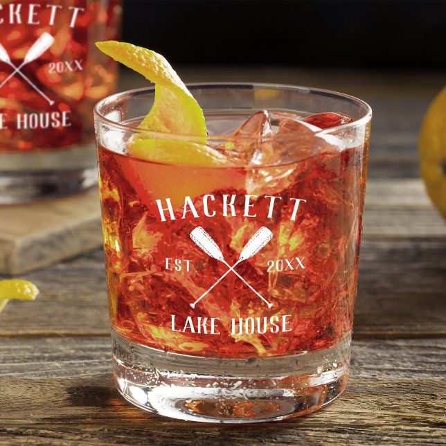 Familienname Lake House Logo Whiskyglas (Von Creator hochgeladen)