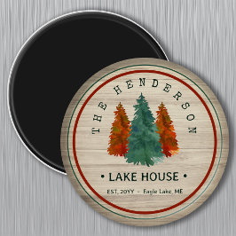 Familienname Lake House Pine Trewood Personalisier Magnet