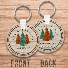Familienname Lake House Pine Trewood Personalisier Schlüsselanhänger