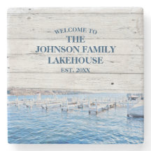 Familienname Lake House Untersetzer