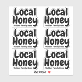 Familienname Lokaler Honey Jar Clear Aufkleber