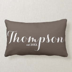 Familienname Lumbar Pillow Thompson Brown Lendenkissen