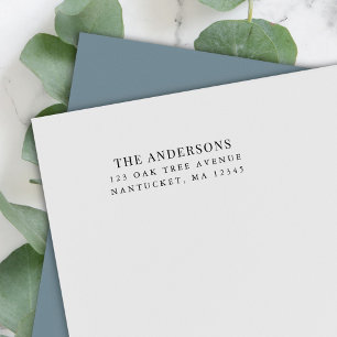 Familienname Moderne klassische Rücksendeadresse Permastempel