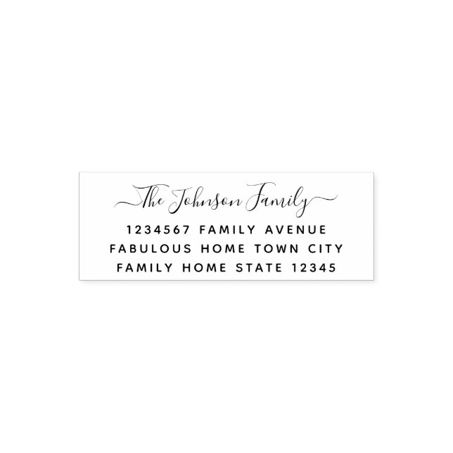 Familienname Moderne Rücksendeadresse Permastempel (Design)