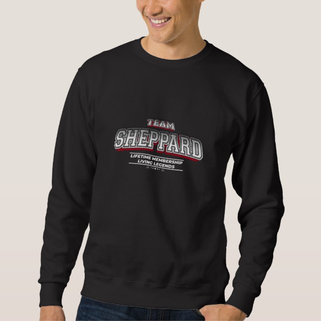 Familienname Nachname Nachname Mitglied Sweatshirt (Vorderseite)
