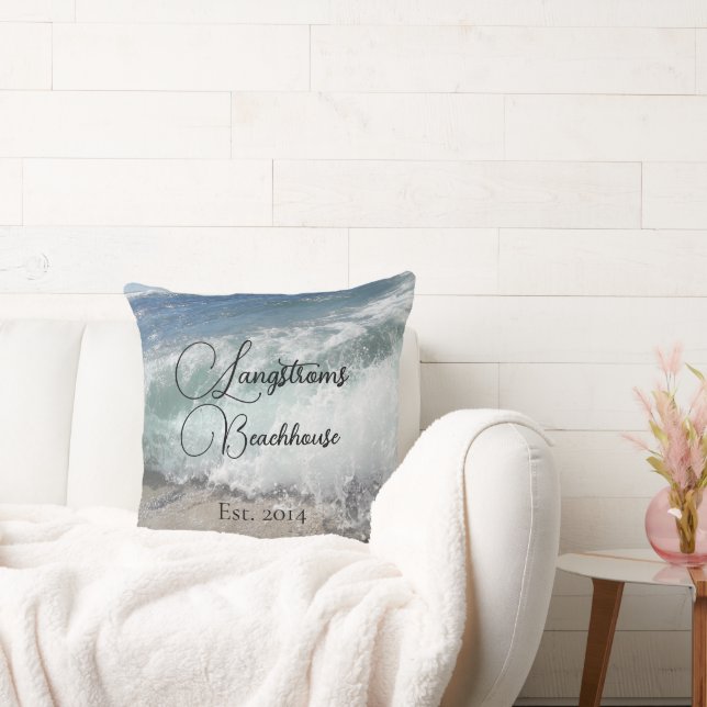 Familienname Ocean Waves Throw Kissen (Liege)