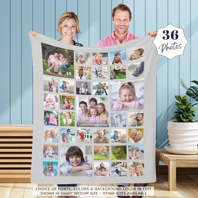 Familienname oder Titel Grau Fleecedecke (Von Creator hochgeladen)