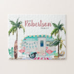 Familienname| Personalisierte Flamingo-Familie<br><div class="desc">Personalisiertes Rätsel, dass die ganze Familie Liebe. Mit einer lustigen Wasserfarbenflamingo Familienszene mit Flecken, um Ihre eigenen Familiennamen hinzuzufügen. Wenn es um Zuhause Design geht, Liebe wir die Farbe, die Flamingos hinzufügen. Immer ein Treffer, egal welcher Empfänger. Laden Sie sich noch heute für dieses besondere Geschenk ein! Wir können Sie...</div>