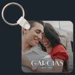 Familienname Personalisierter Foto Schlüsselanhäng Schlüsselanhänger<br><div class="desc">Behalt deine Schlüssel sicher und spektakulär mit einem personalisierten Schlüsselanhänger. Entworfen von Berry Berry Sweet,  Moderne Stationery und Personalisierte Geschenke. Besuchen Sie unsere Website unter www.berryberrysweet.com ,  um unsere vollständigen Produktlinien zu sehen.</div>