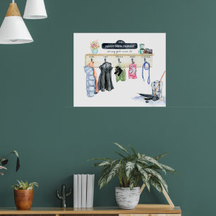 Familienname   Personalisierter Mudroom-Andenken-D Poster