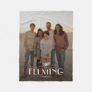 Familienname Personalisiertes Foto Blanket Portrai Fleecedecke